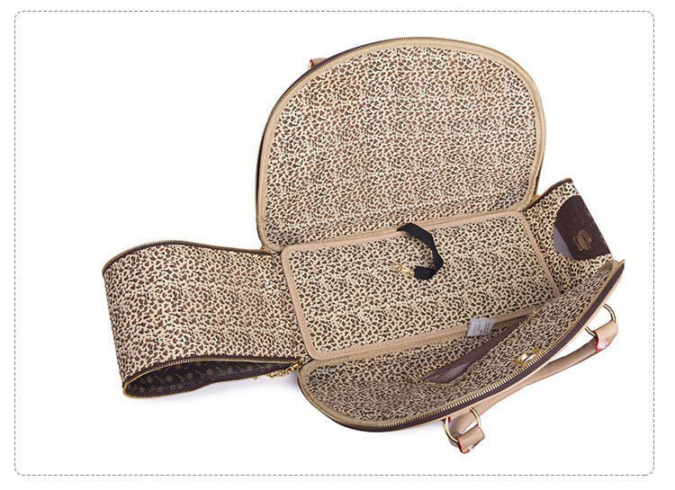 Outing convenient leather comfort pet bag travel carrier