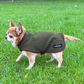 Tiny Toastie Water Repellent Fleece Dog Coat by My Pup and Me Hunter Green